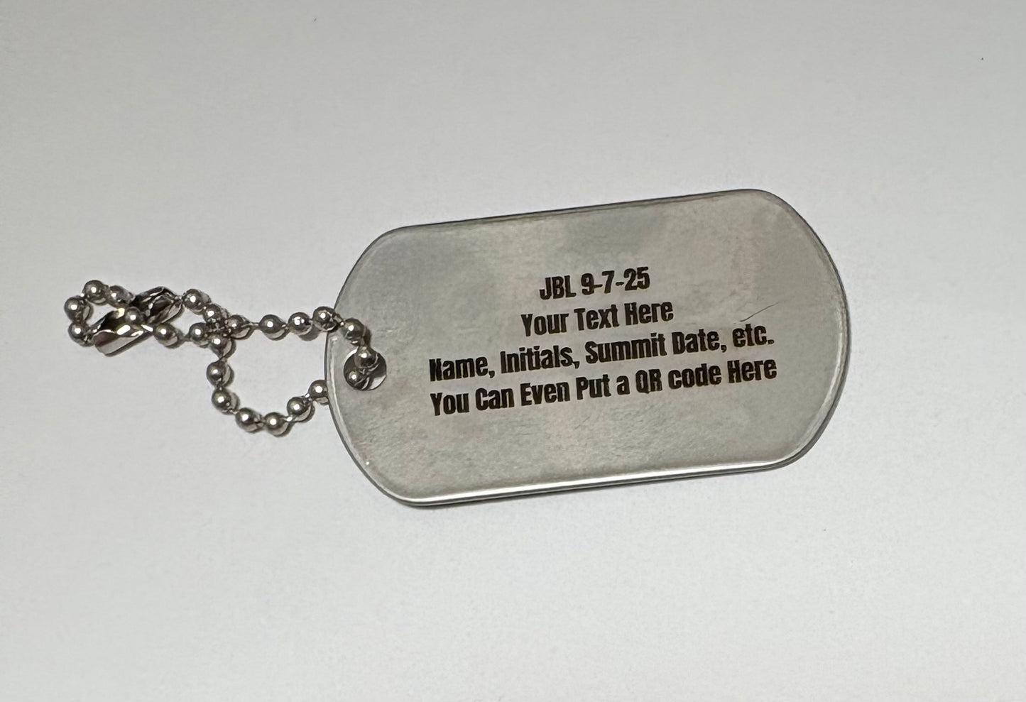 Pikes Peak Stainless Steel Dog Tag – Mountain Summit Keepsake