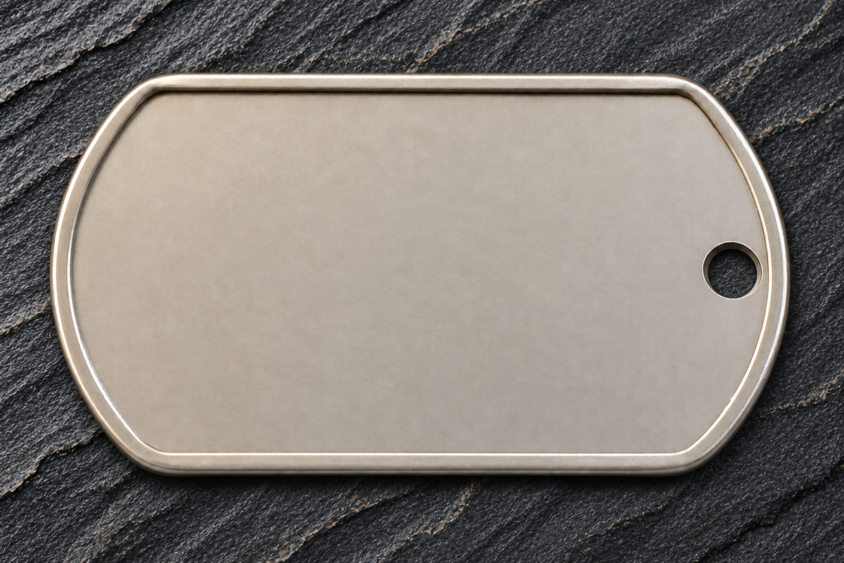 Raised Edge Stainless Steel Dog Tag – Custom Engraved