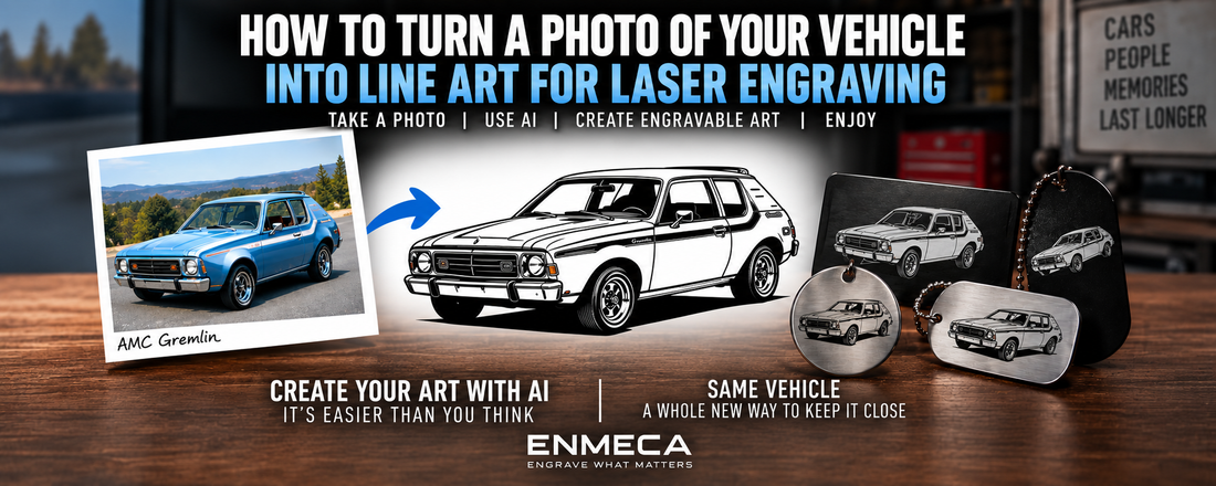 How to Turn a Photo of Your Vehicle Into Line Art for Laser Engraving