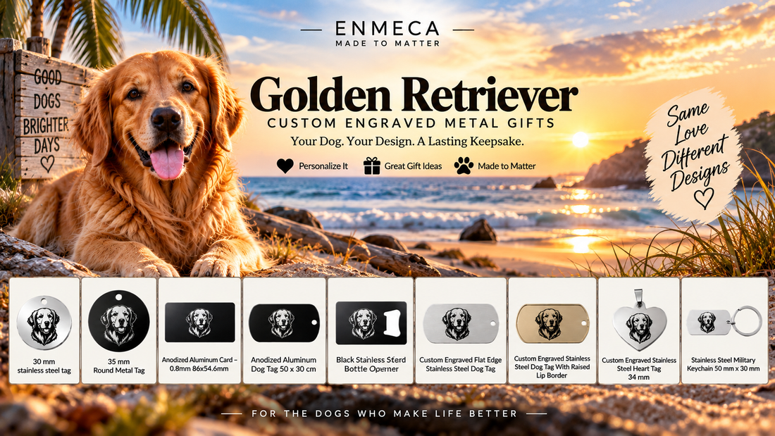 Golden Retriever Gift Ideas: Create a Personalized Engraved Metal Keepsake