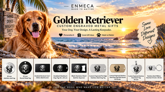 Golden Retriever Gift Ideas: Create a Personalized Engraved Metal Keepsake