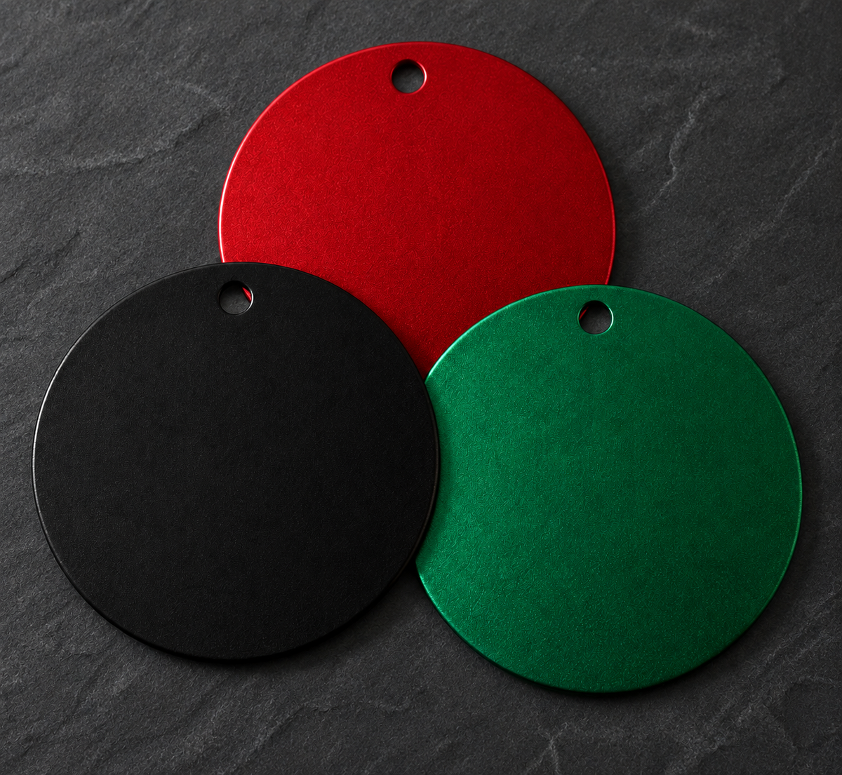 Custom Engraved 50mm Round Anodized Aluminum Tag