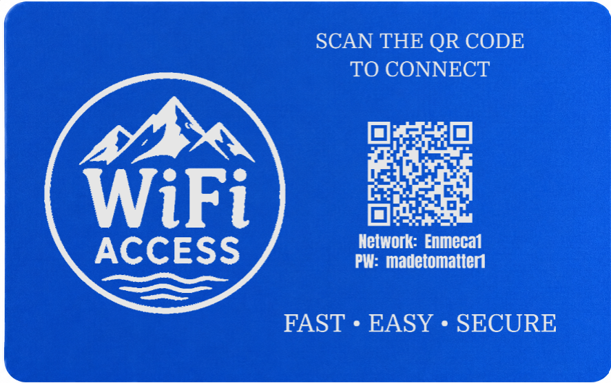 Custom Engraved Wi-Fi QR Code Card | Personalized Metal WiFi Password Sign | Guest Network Card