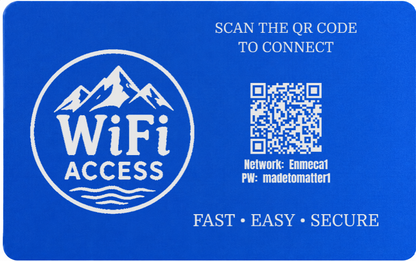 Custom Engraved Wi-Fi QR Code Card | Personalized Metal WiFi Password Sign | Guest Network Card
