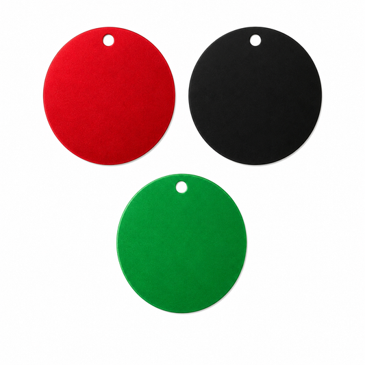 Custom Engraved Round Metal Tag