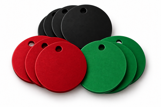 Custom Engraved Round Metal Tag