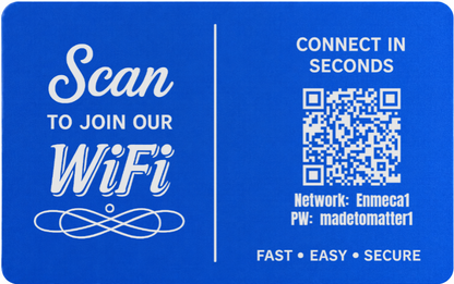 Custom Engraved Wi-Fi QR Code Card | Personalized Metal WiFi Password Sign | Guest Network Card