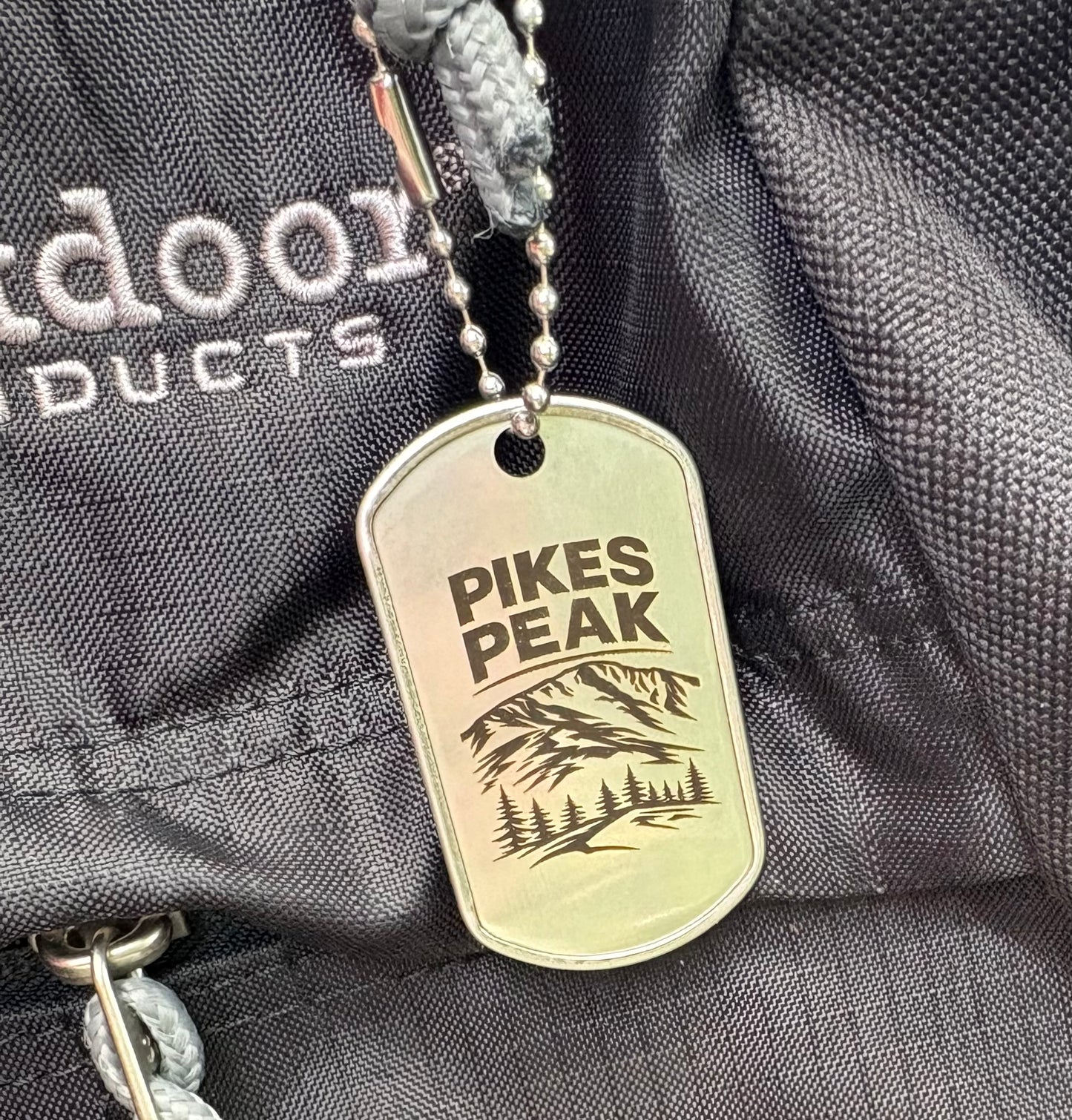 Pikes Peak Stainless Steel Dog Tag – Mountain Summit Keepsake