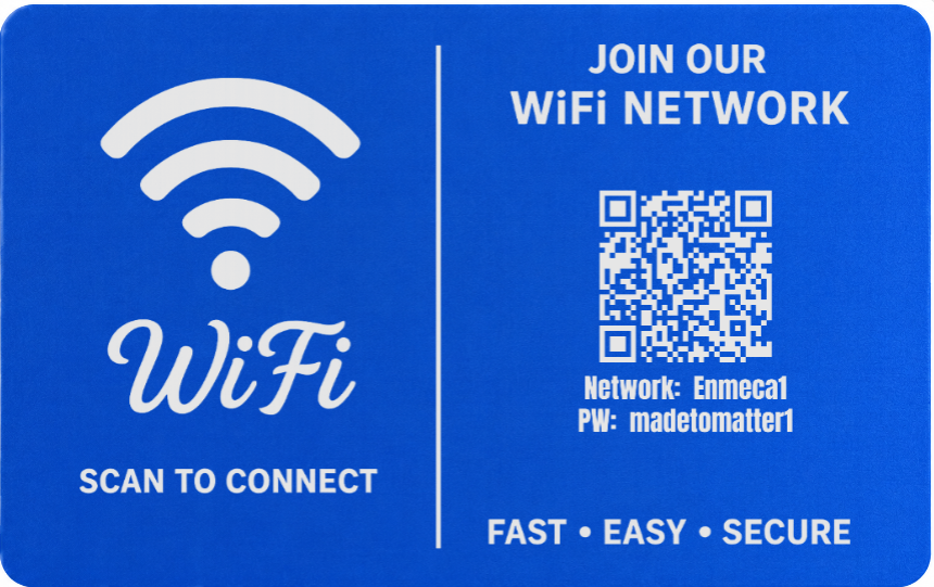 Custom Engraved Wi-Fi QR Code Card | Personalized Metal WiFi Password Sign | Guest Network Card