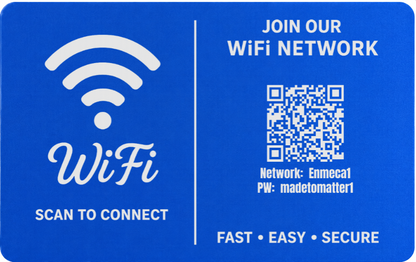 Custom Engraved Wi-Fi QR Code Card | Personalized Metal WiFi Password Sign | Guest Network Card