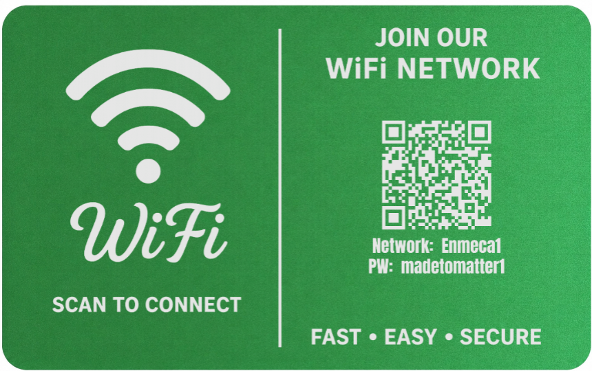 Custom Engraved Wi-Fi QR Code Card | Personalized Metal WiFi Password Sign | Guest Network Card