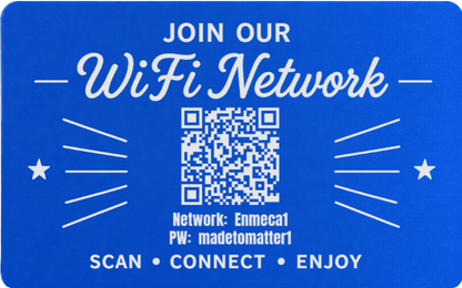 Custom Engraved Wi-Fi QR Code Card | Personalized Metal WiFi Password Sign | Guest Network Card