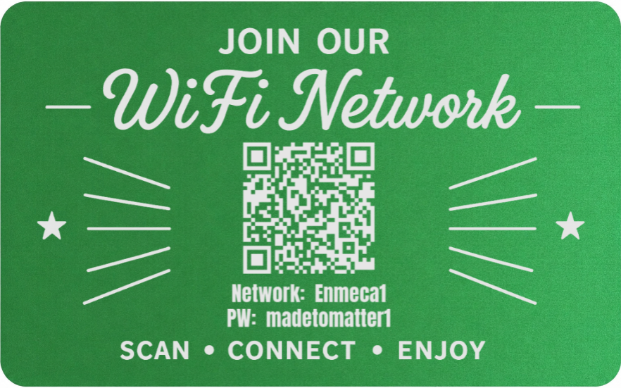 Custom Engraved Wi-Fi QR Code Card | Personalized Metal WiFi Password Sign | Guest Network Card