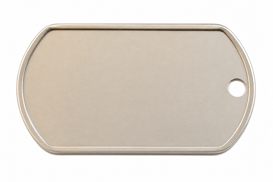 Raised Edge Stainless Steel Dog Tag – Custom Engraved