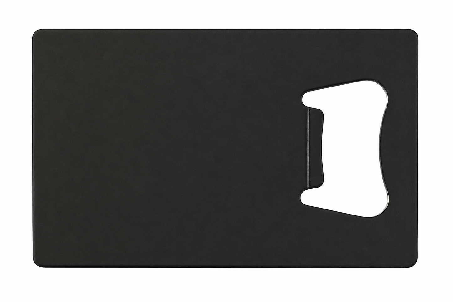 Custom Engraved Stainless Steel Card Bottle Opener – Black