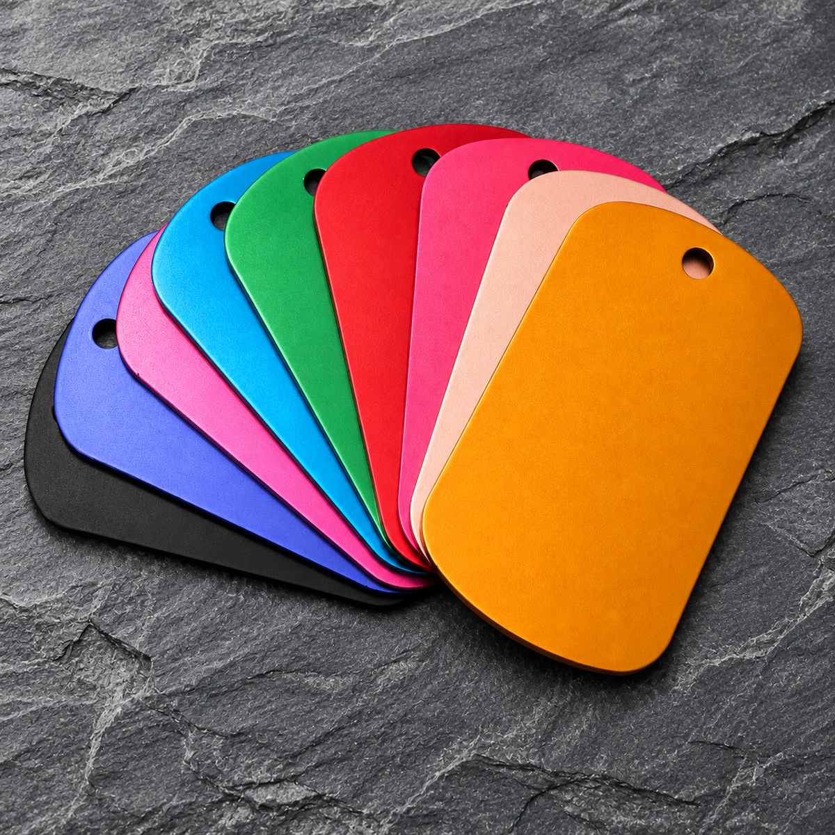 Custom Engraved Anodized Aluminum Dog Tag